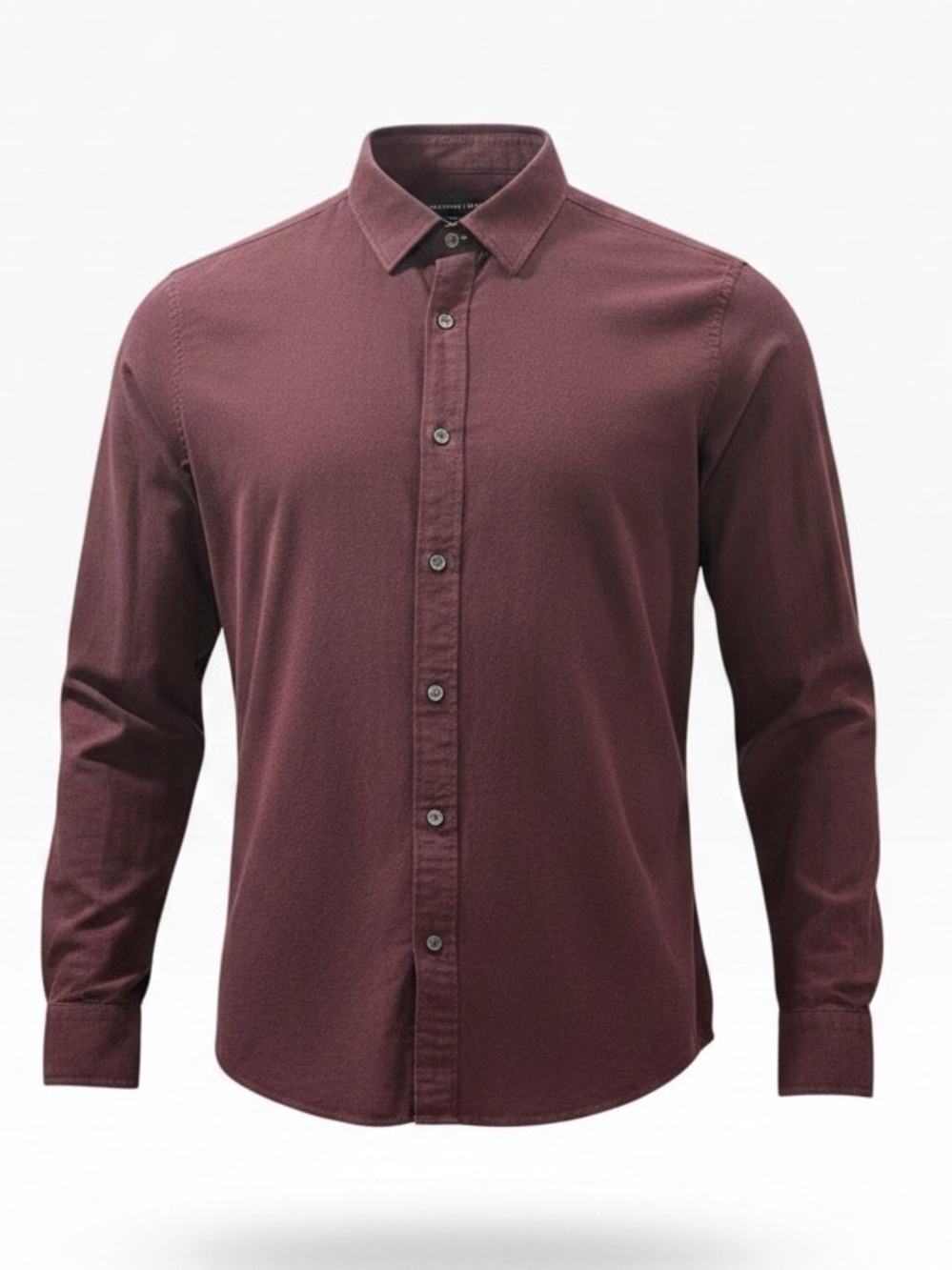 Michael Kors Mens Maroon Cotton Button Down Long Sleeve Shirt Size XL